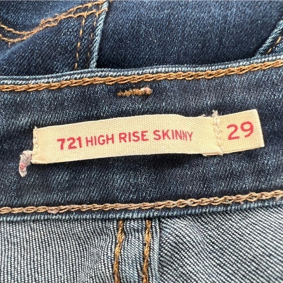 Levi’s 721 High Rise Skinny Straight Leg Jeans Size 29 Women’s - Picture 4 of 7